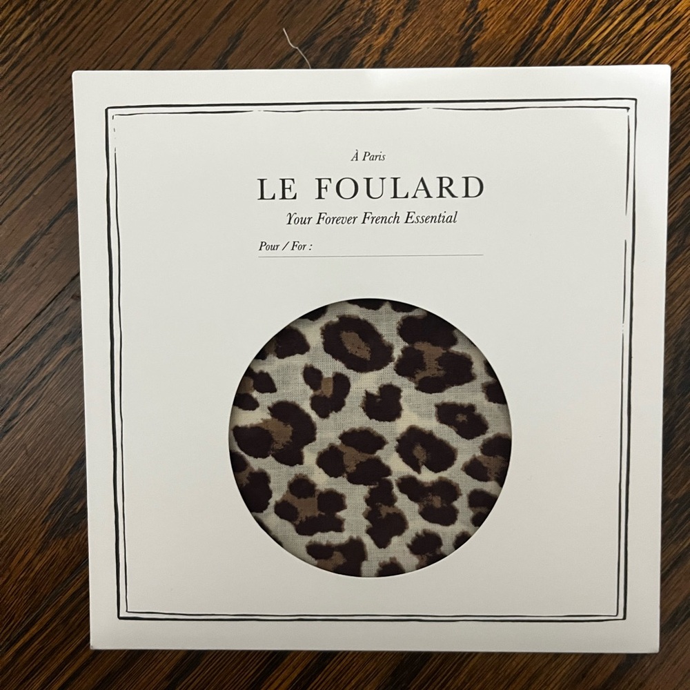 Sézane Le Foulard Leopard Print Scarf